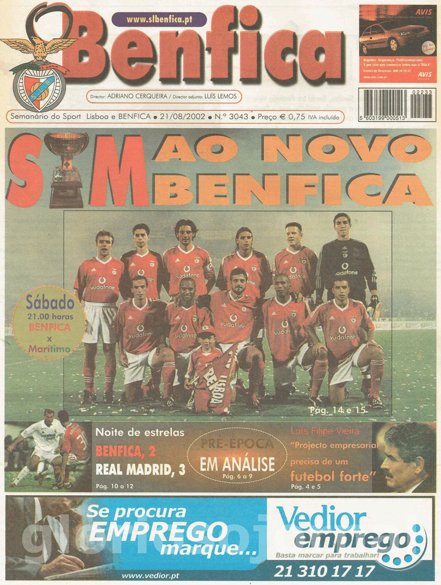 jornal o benfica 3043 2002-08-21